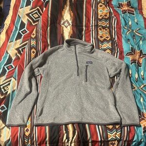 Patagonia Better Sweater Gray Fleece Quarter-Zip Pullover